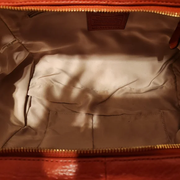 Coach Burnt Orange Leather Shoulder Bag - Picture 5 of 16